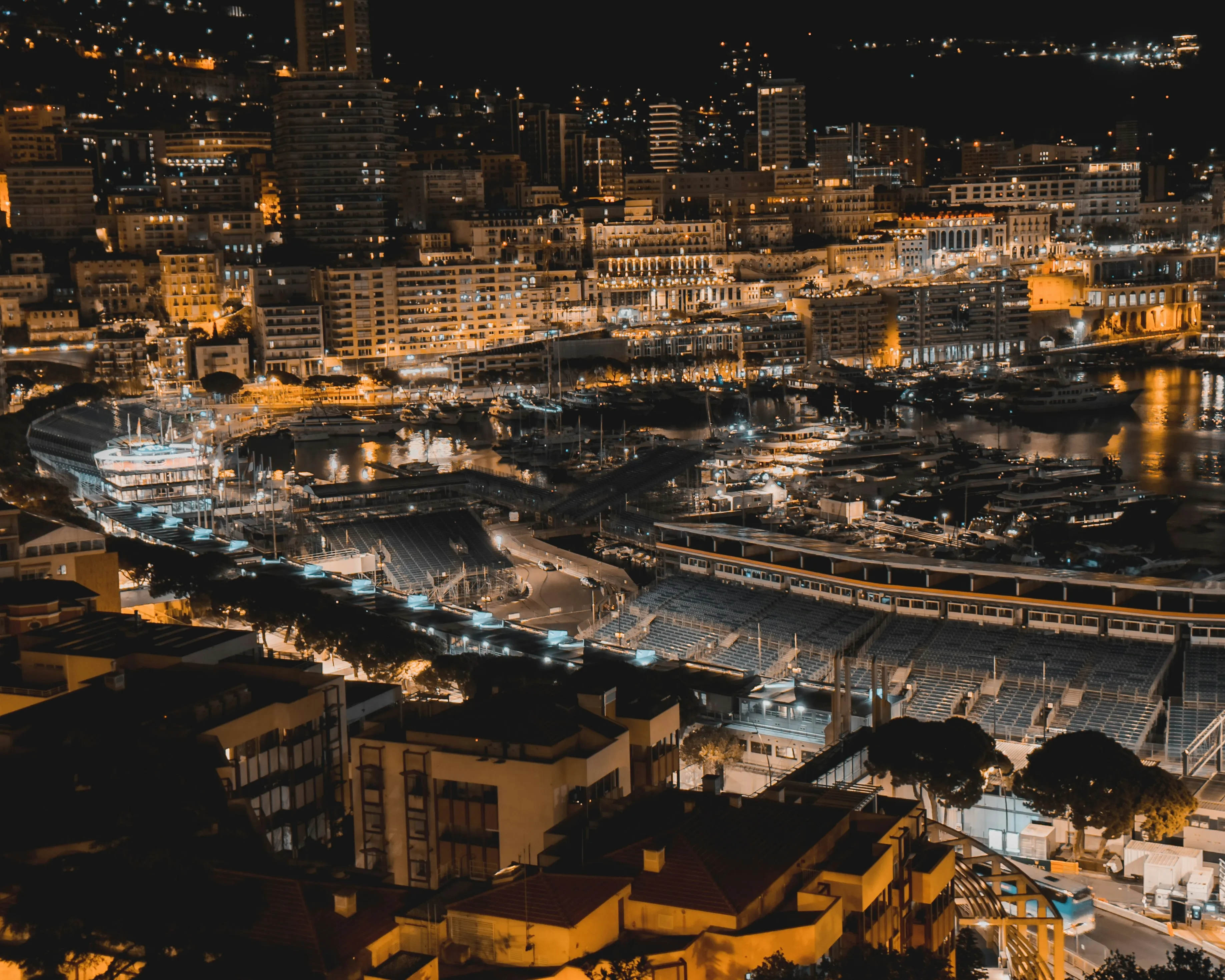 Monaco at night